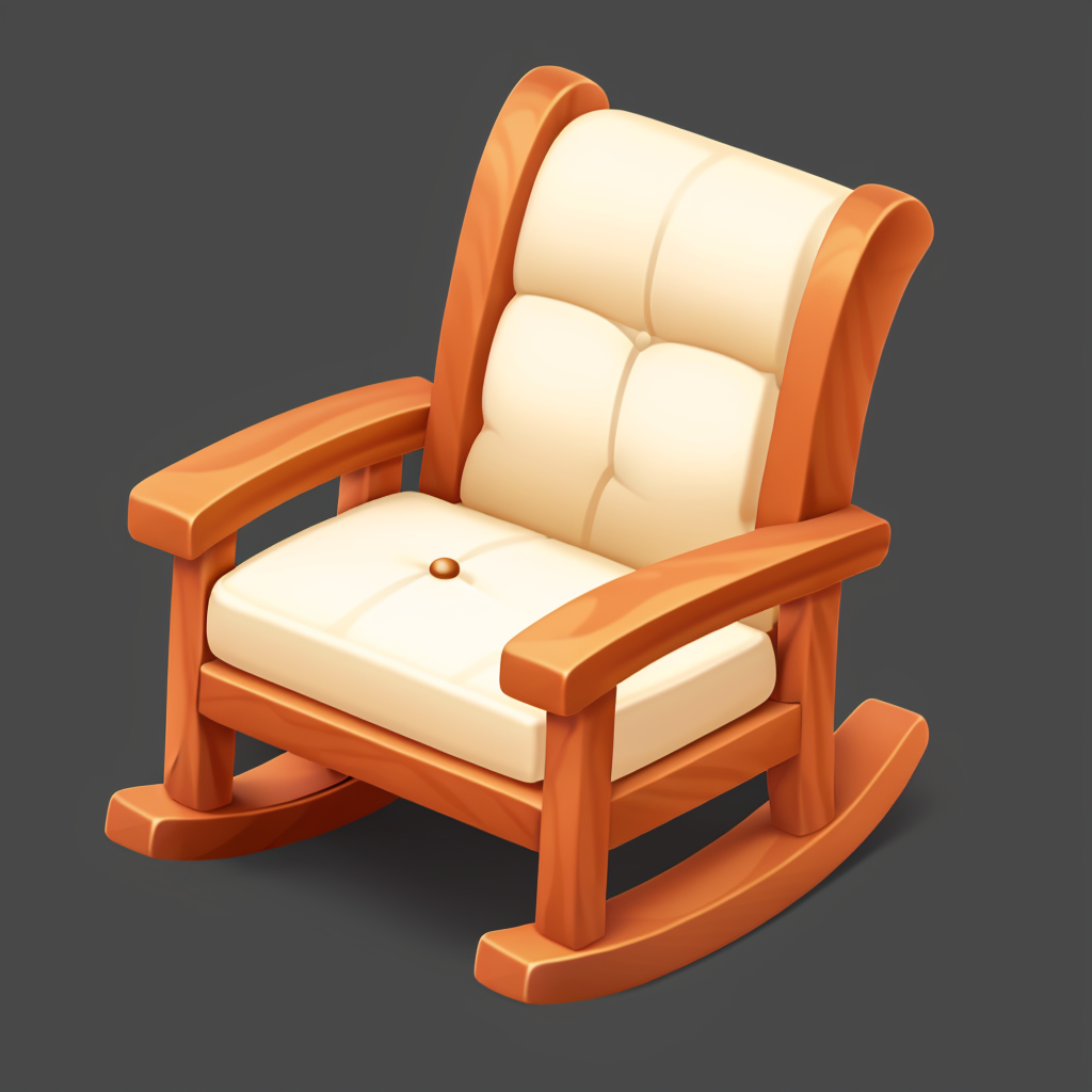 07211-1614048968-a rocking chair., M2Z,Isometric viewing angle, Simple background,, masterpiece, best quality,.png